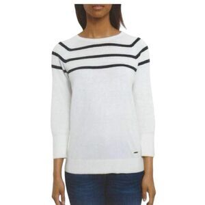 Nautica White Crewneck Long Sleeve Pullover Sweater size XL